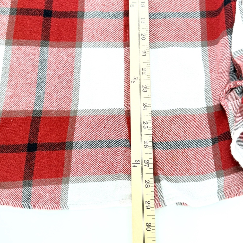 True Religion Flannel Shirt Mens XL Red White Plaid Good Long Sleeve Button Down - Picture 10 of 10